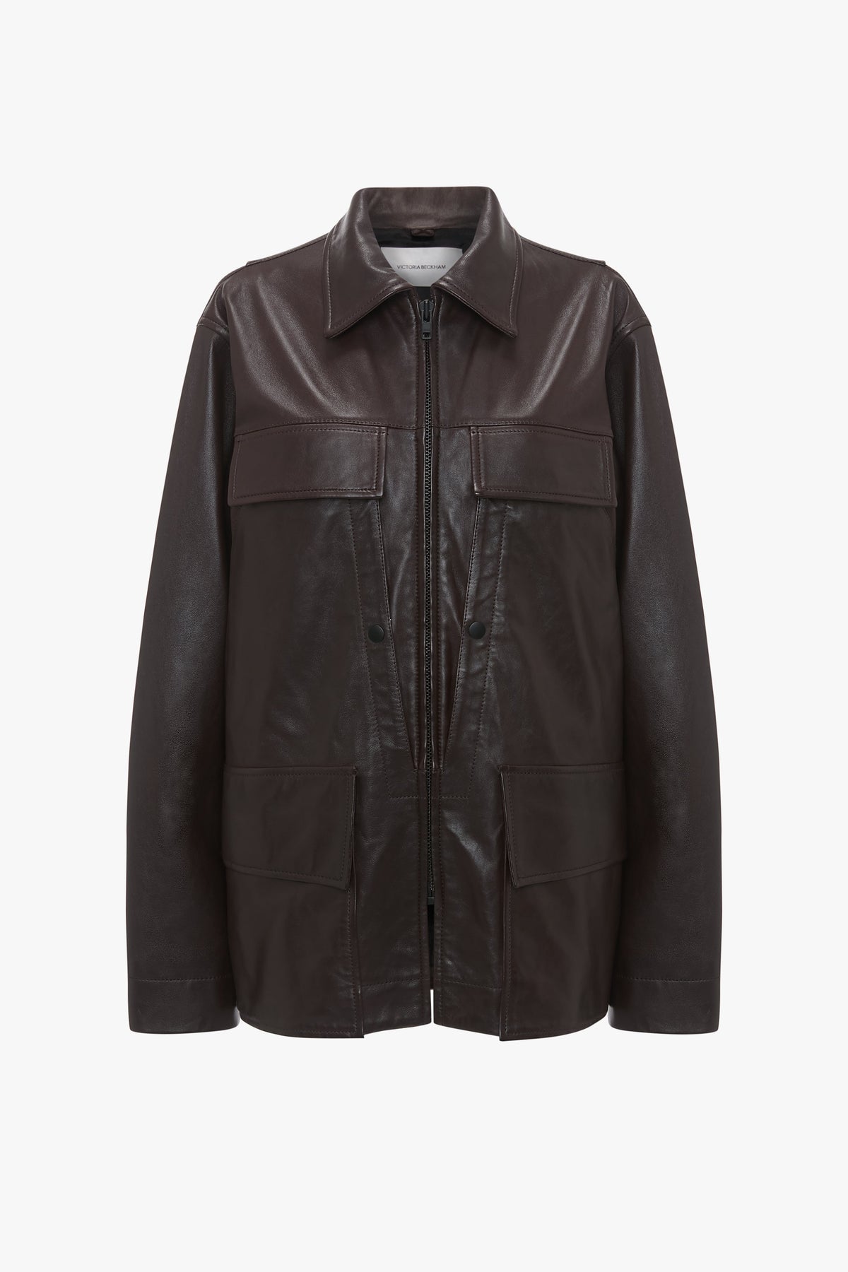 Leather Chore Jacket - Ebony