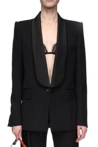 Shawl Collar Tux Jacket - Black