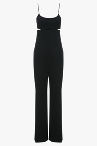 Cut-Out Detail Cami Jumpsuit - Black