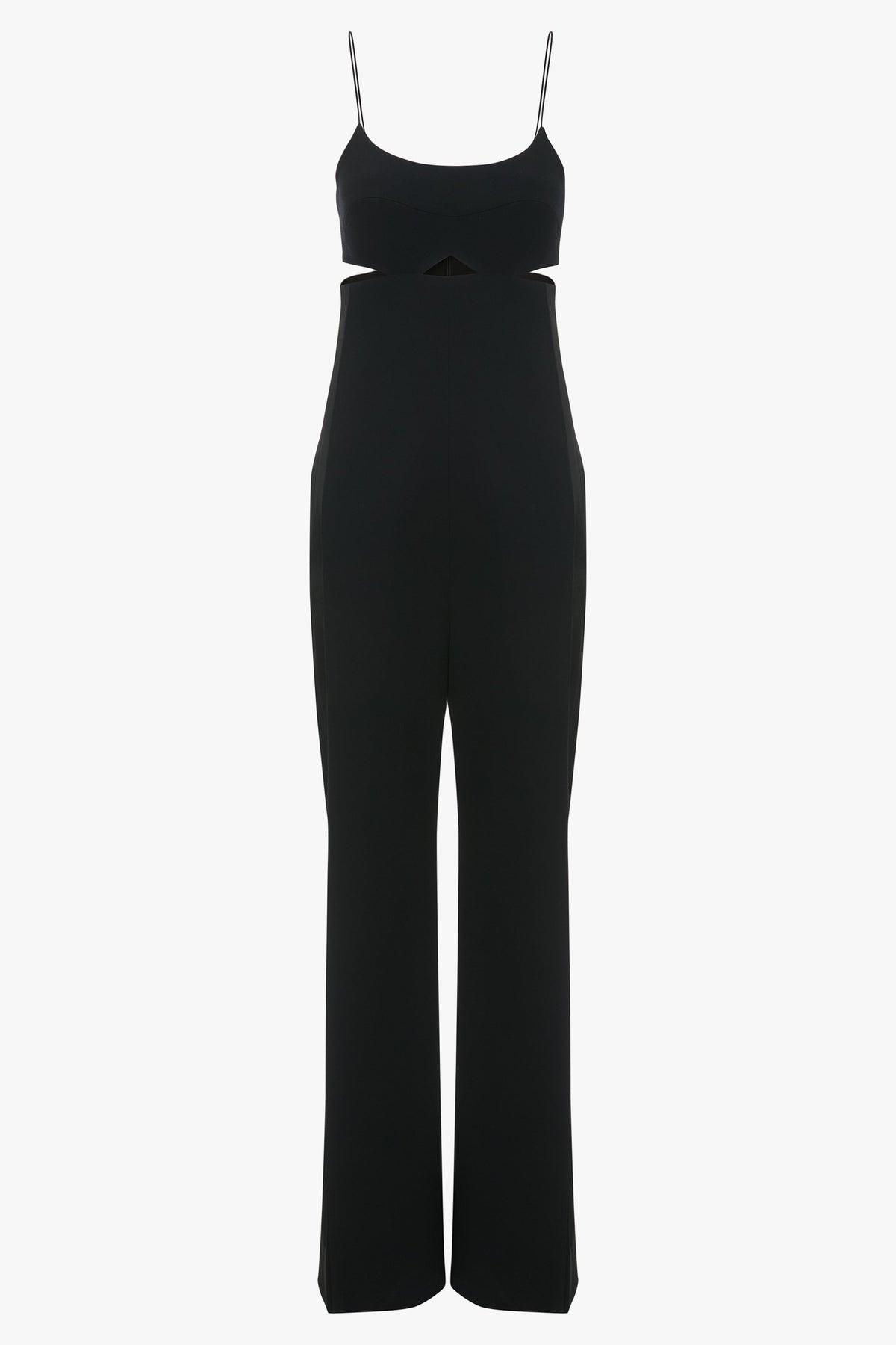 Cut-Out Detail Cami Jumpsuit - Black