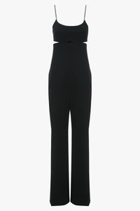 Cut-Out Detail Cami Jumpsuit - Black
