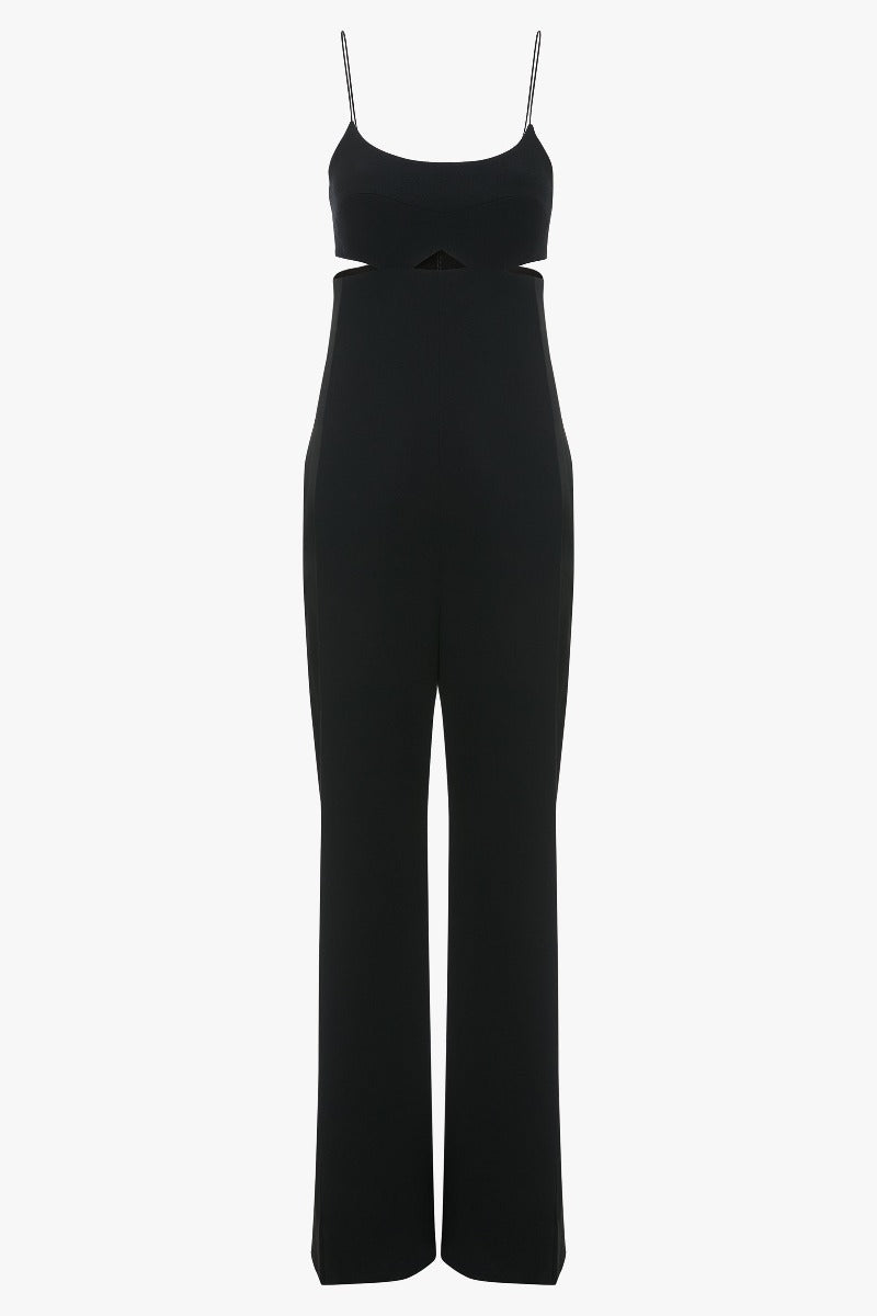 Cut-Out Detail Cami Jumpsuit - Black