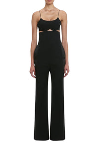 Cut-Out Detail Cami Jumpsuit - Black