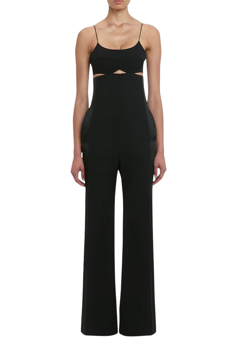Cut-Out Detail Cami Jumpsuit - Black
