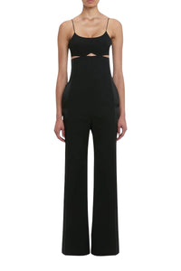 Cut-Out Detail Cami Jumpsuit - Black