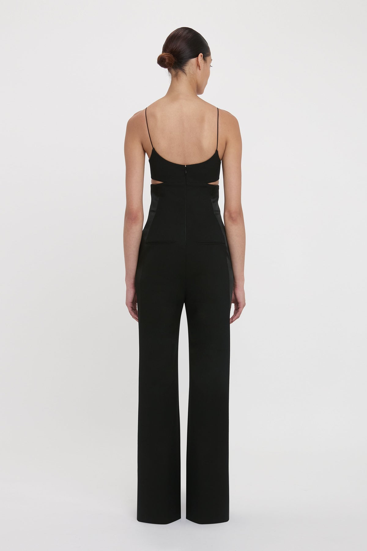Cut-Out Detail Cami Jumpsuit - Black