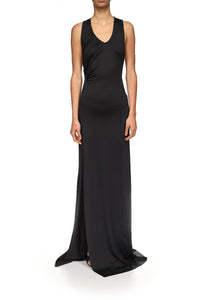 Gathered Tank Gown - Black