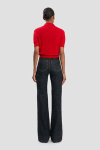 Polo Collar T-Shirt - Cardinal Red