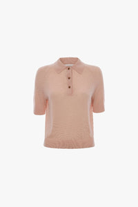 Polo Collar T-Shirt - Pale Rose