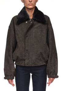 Relaxed Bomber Jacket - Seal Grey