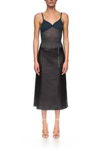 Panelled Midi Skirt - Black