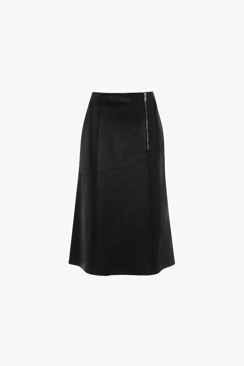 Panelled Midi Skirt - Black