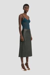 Panelled Midi Skirt - Black