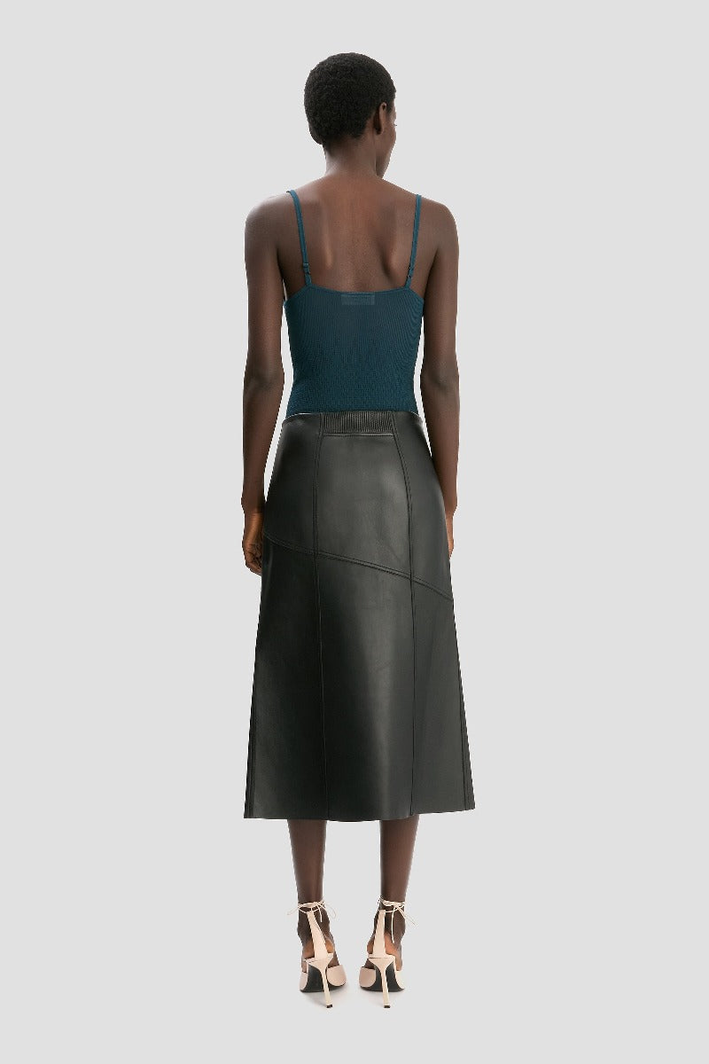 Panelled Midi Skirt - Black