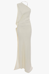 One-Shoulder Chain Detail Dress - Ivory