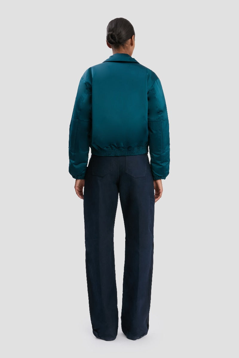 Padded Bomber Jacket - Dark Teal