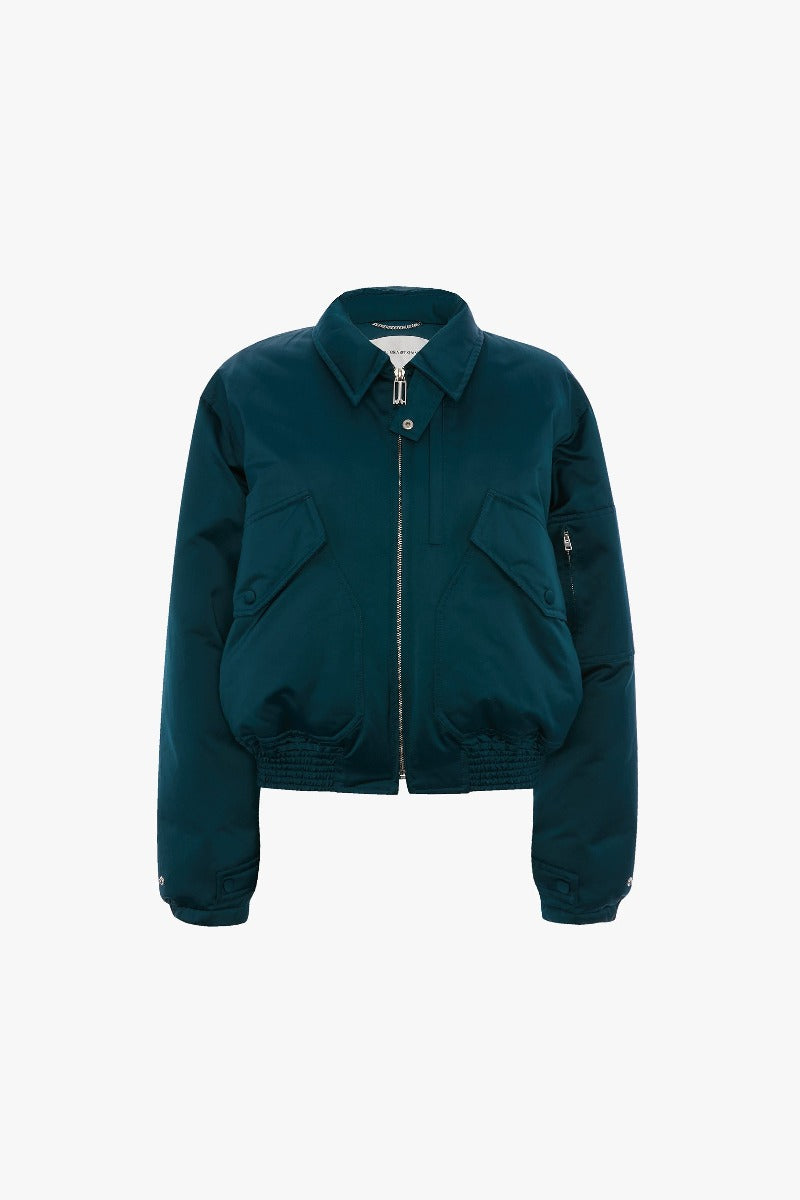 Padded Bomber Jacket - Dark Teal