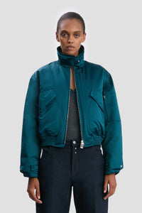 Padded Bomber Jacket - Dark Teal