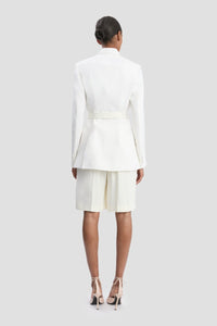 Belted Tailored Jacket - Ivory