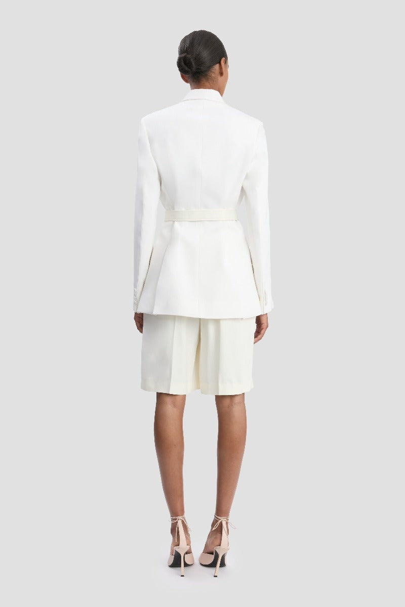 Belted Tailored Jacket - Ivory