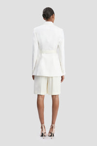 Belted Tailored Jacket - Ivory