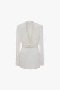 Belted Tailored Jacket - Ivory