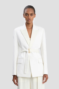 Belted Tailored Jacket - Ivory