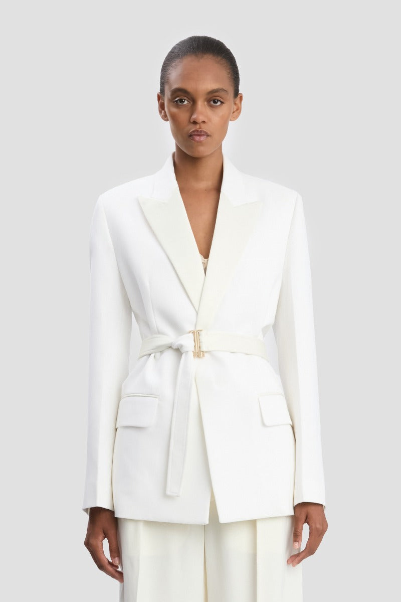 Belted Tailored Jacket - Ivory