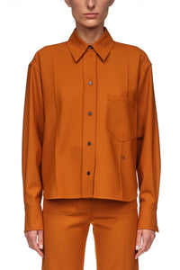 Cropped Long Sleeve Shirt - Bronze