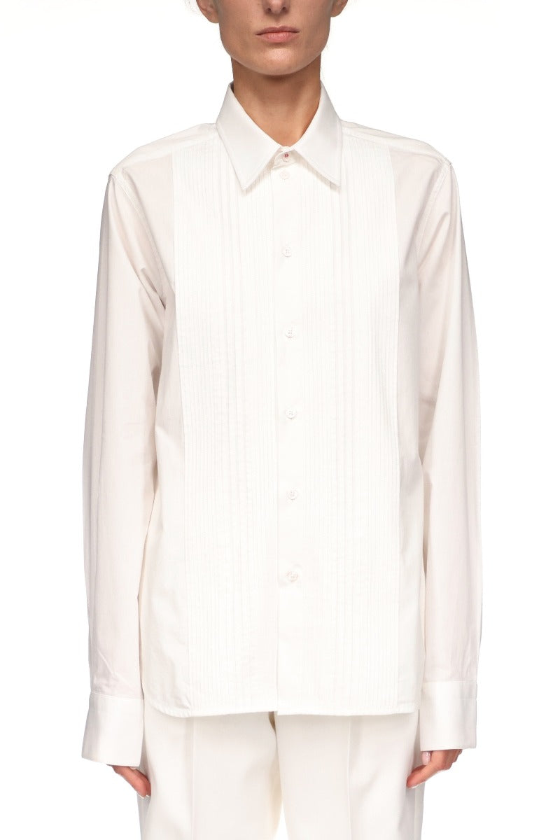 Pin Tuck Detail Shirt - White