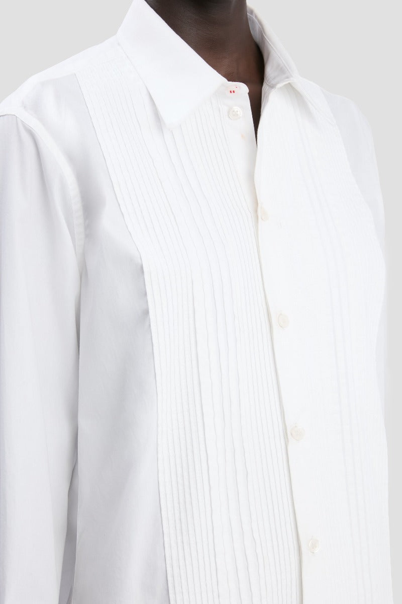 Pin Tuck Detail Shirt - White