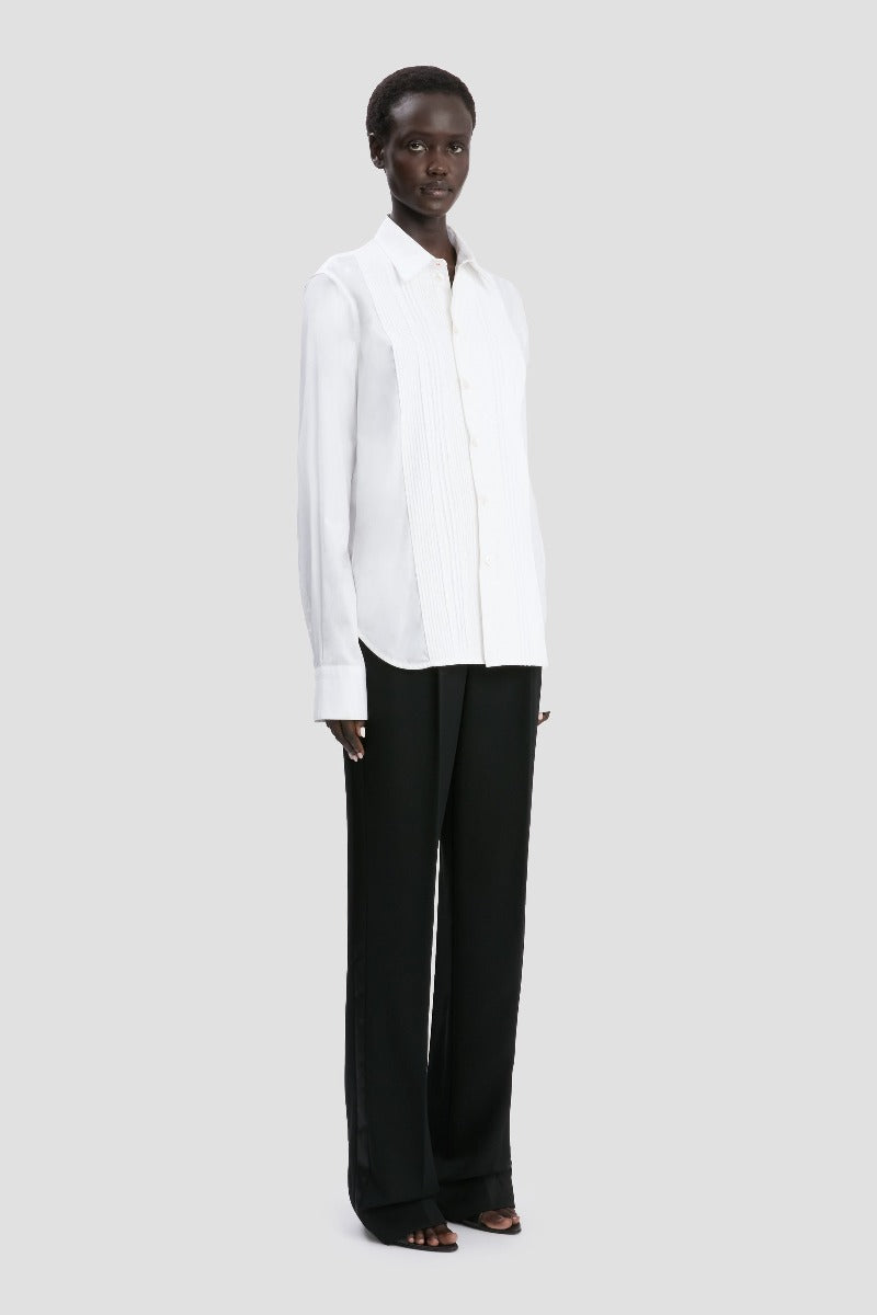 Pin Tuck Detail Shirt - White