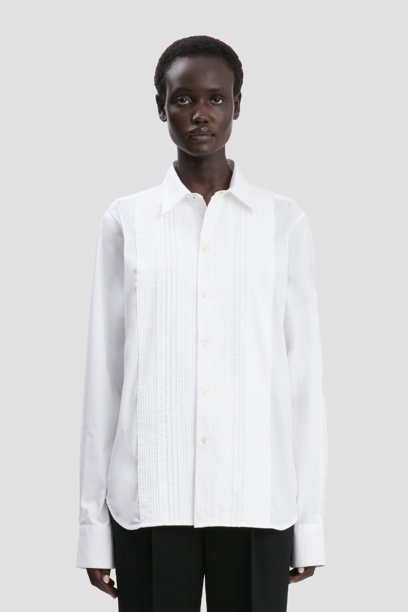 Pin Tuck Detail Shirt - White