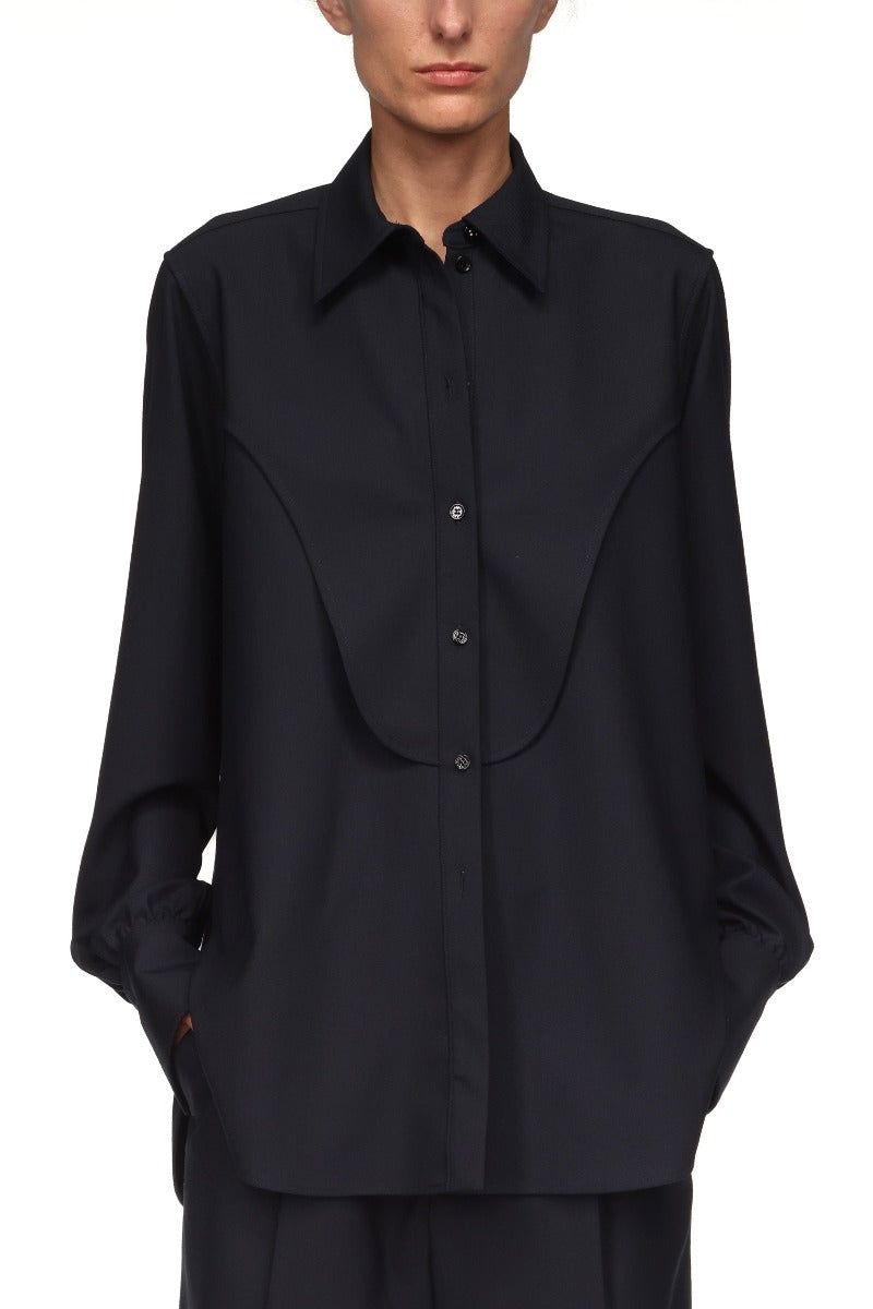 Yoke Detail Blouse - Midnight