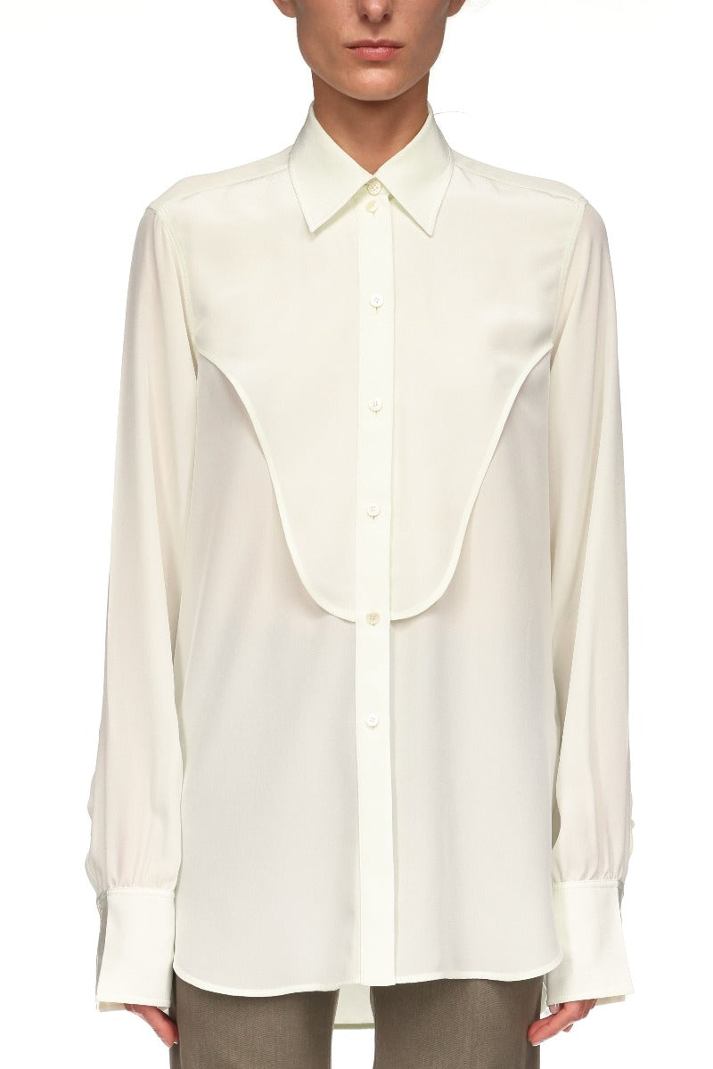 Yoke Detail Blouse - Aloe