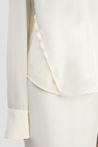 V-Neck Gathered Top - Ivory