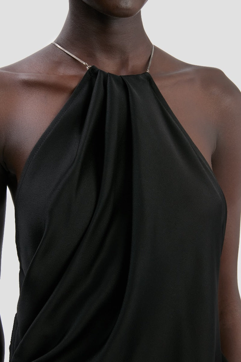 Chain Detail Cami Top - Black