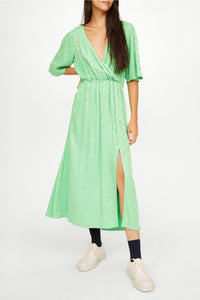 Robe longue Metro à imprimé - Pistache