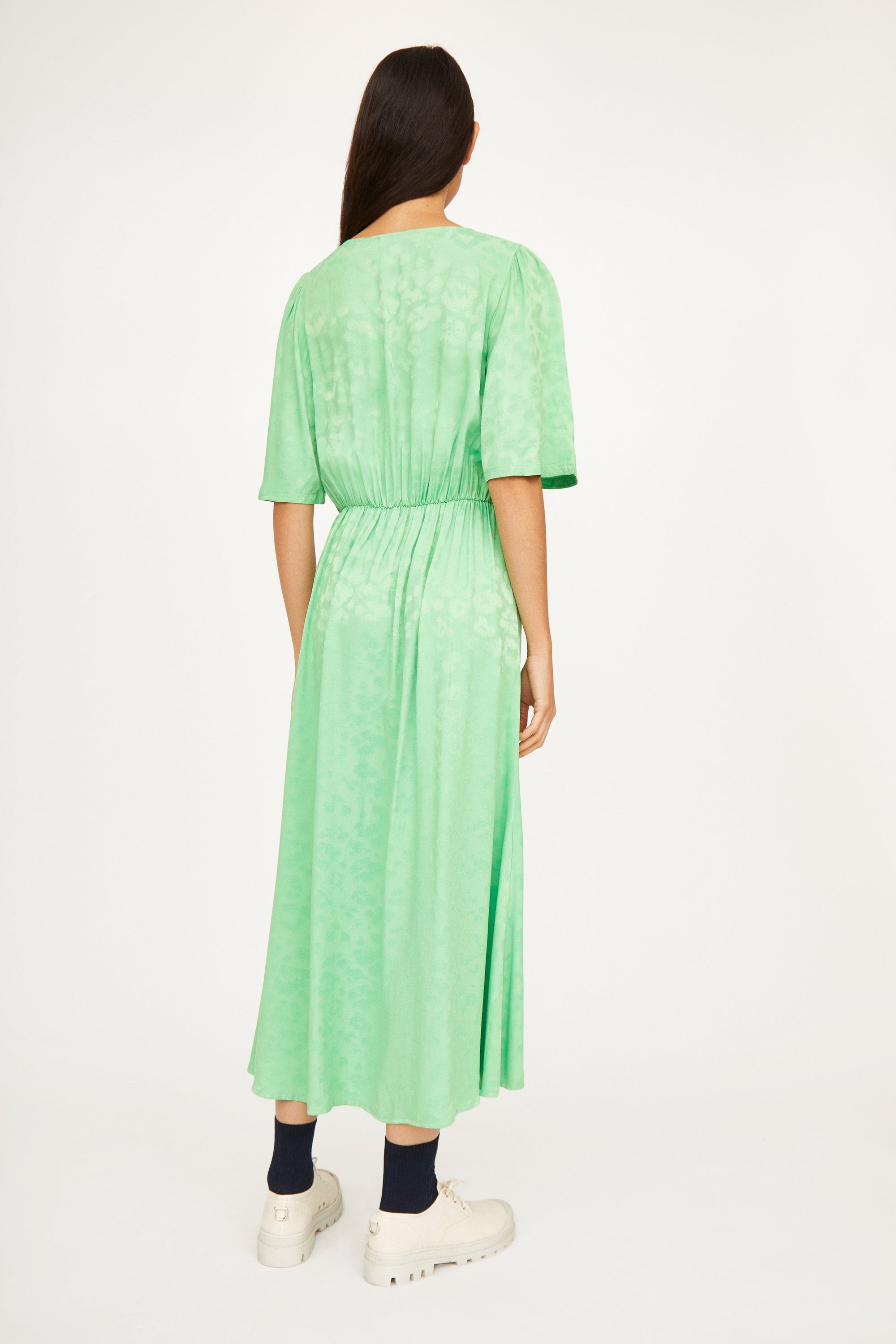 Robe longue Metro à imprimé - Pistache