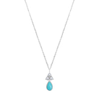COLLIER TURQUOISE OR BLANC