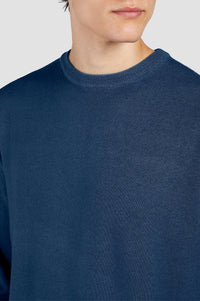 Wool crew-neck jumper - Blue