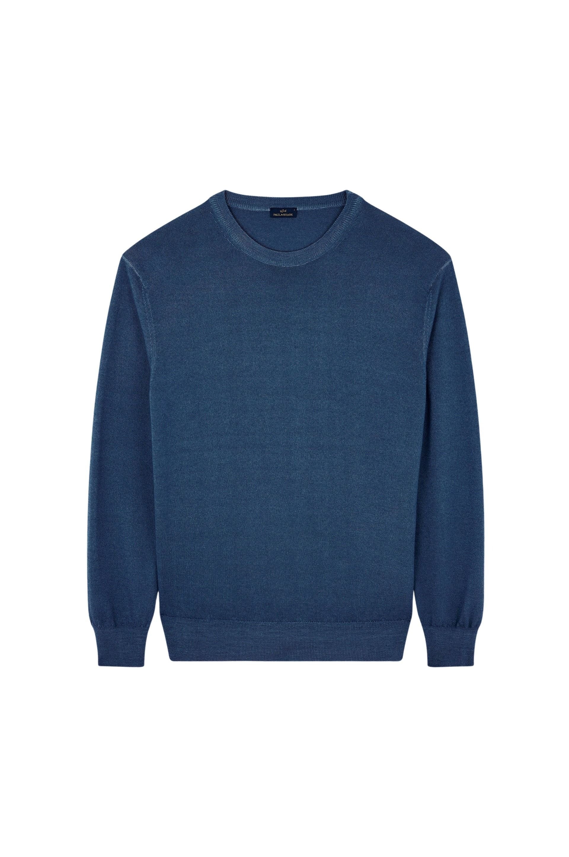 Pull à col rond en laine - Blu Dama