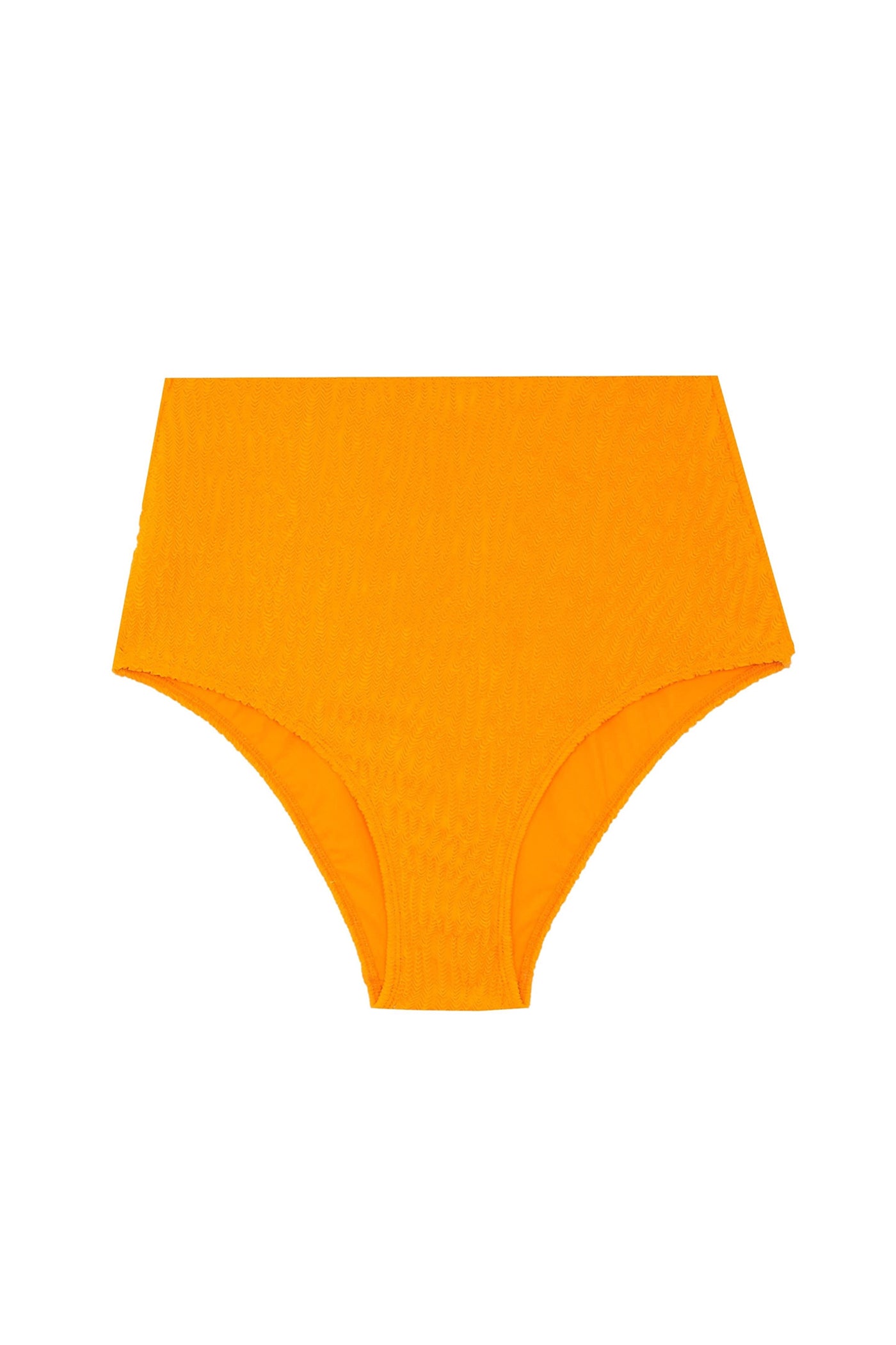 Bas de maillot de bain Dory à effet gauffré - Mandarine