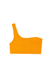 Lino swimming costume top with embossed effect - Mandarine