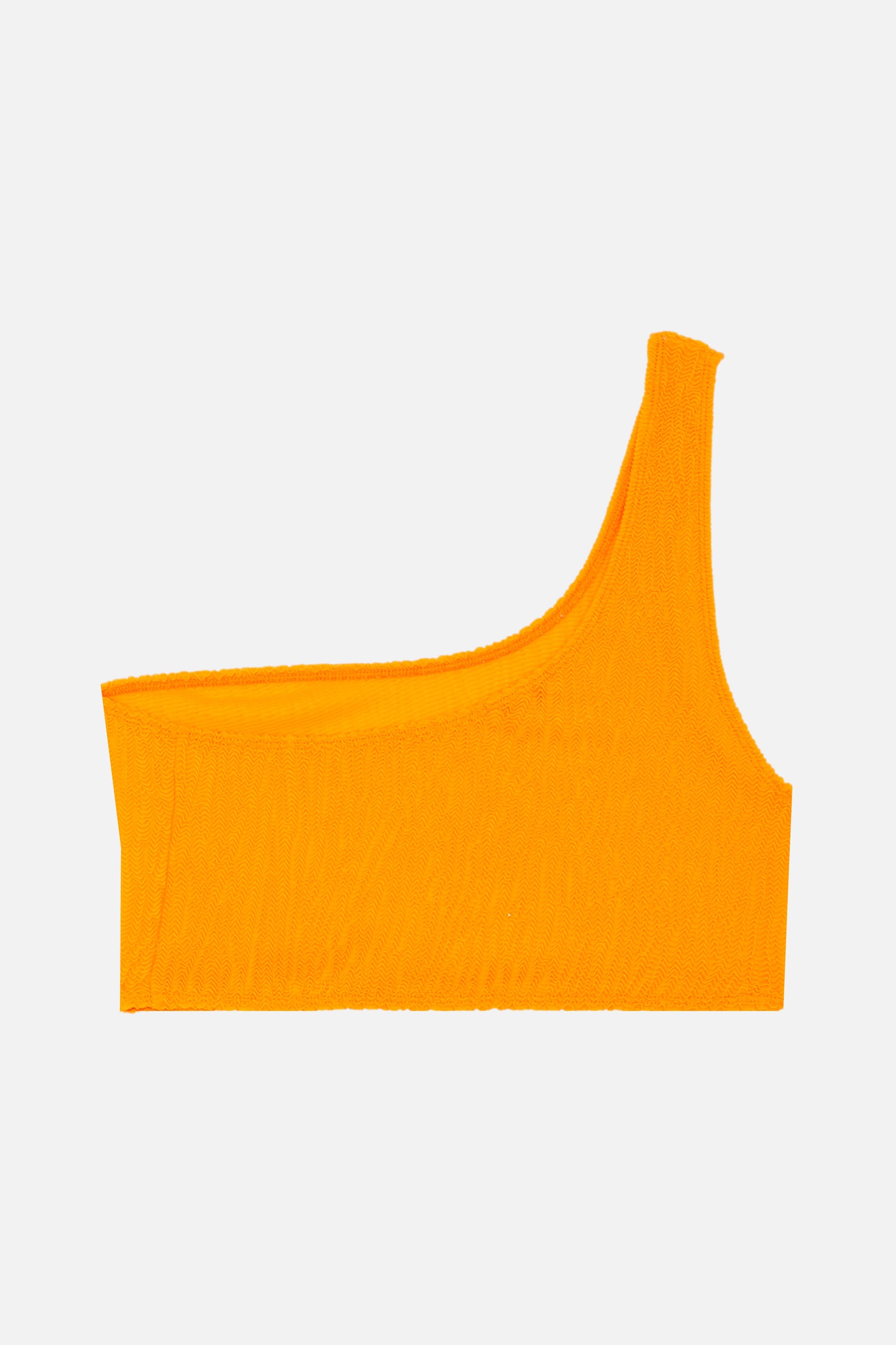 Lino swimming costume top with embossed effect - Mandarine