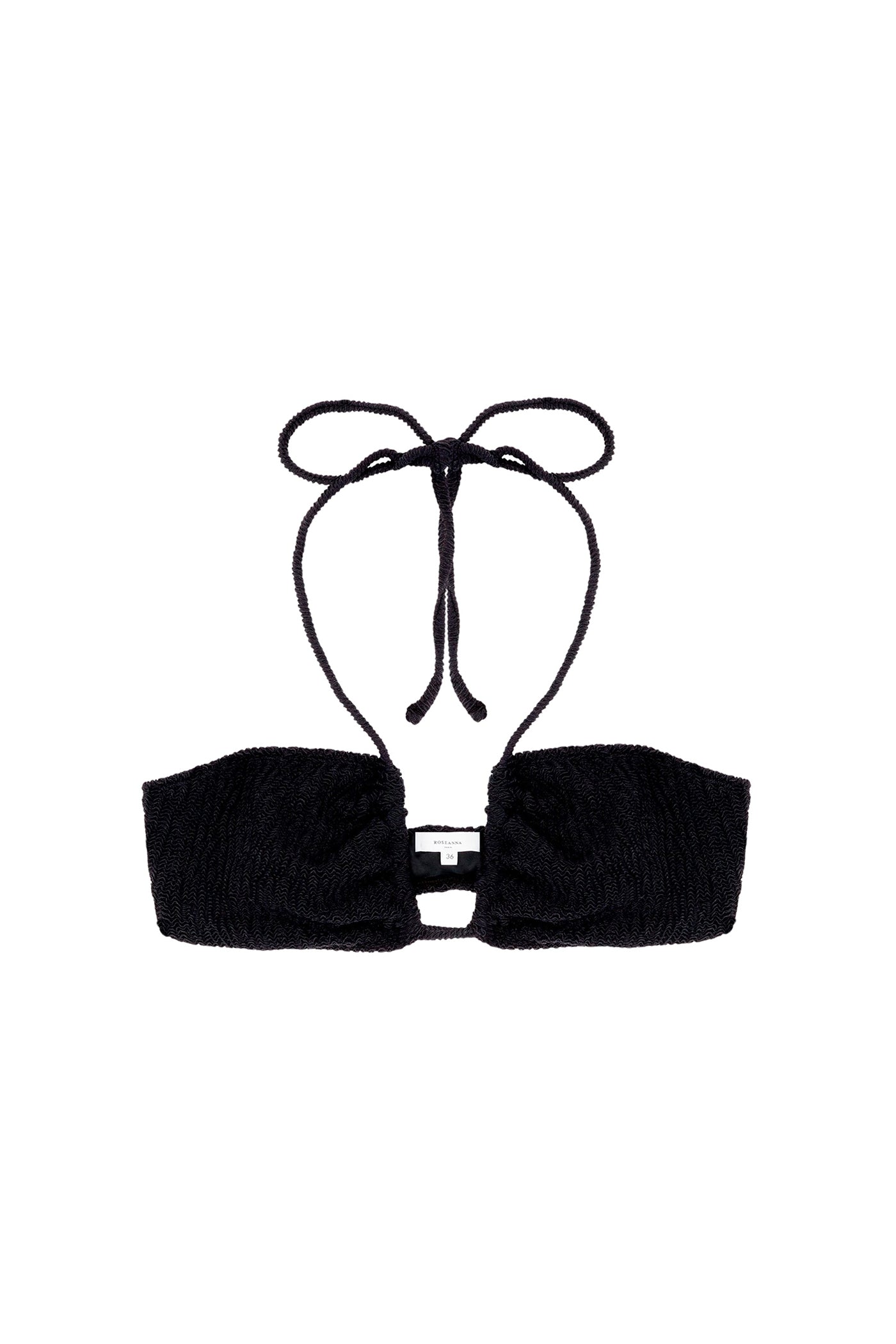 Haut de maillot Molly à effet gauffré - Noir