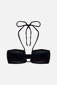 Haut de maillot Molly à effet gauffré - Noir