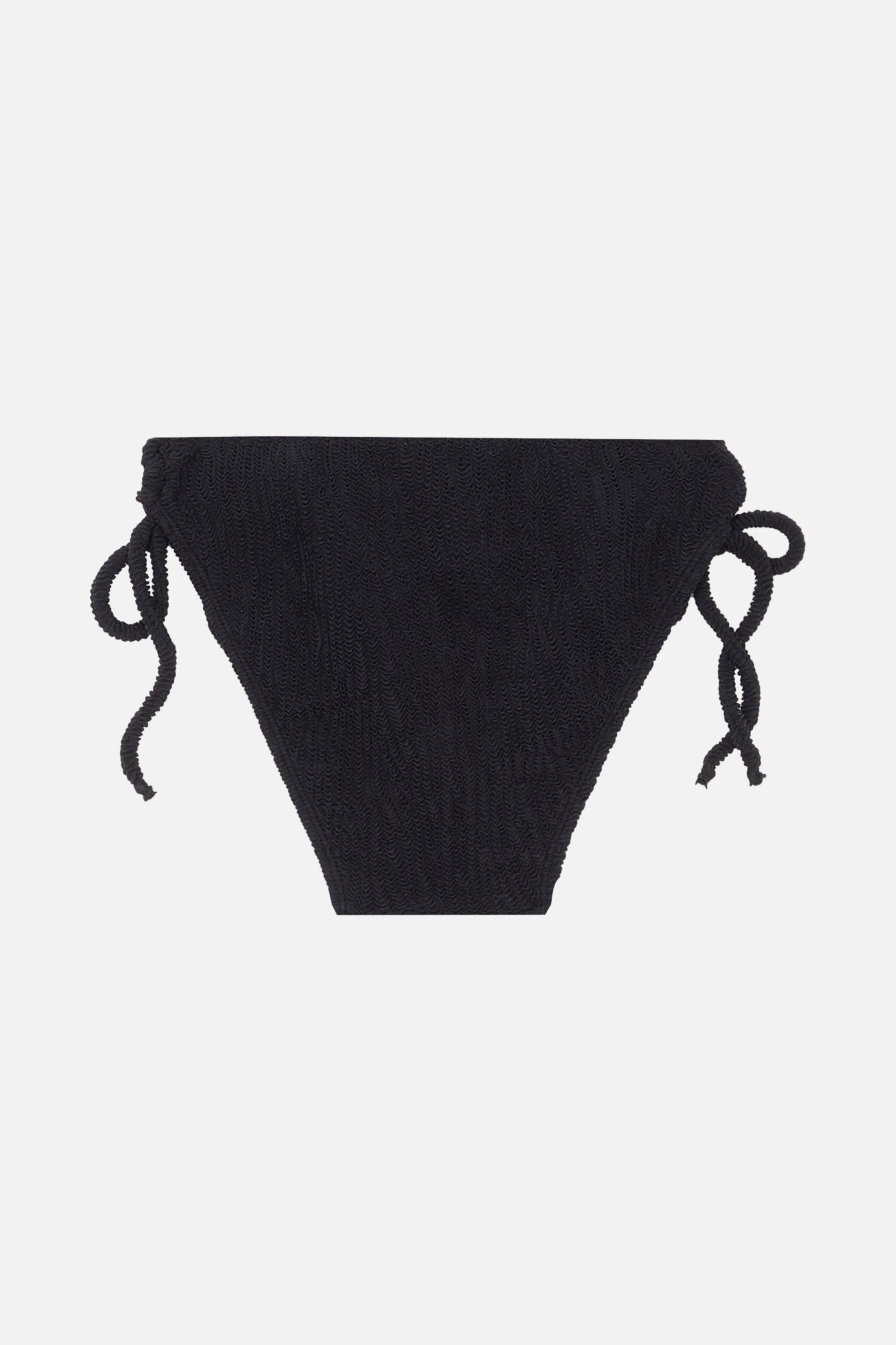 Bas de maillot Wood à effet gauffré - Noir