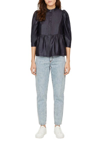 Blouse Away à effet laqué - Marine