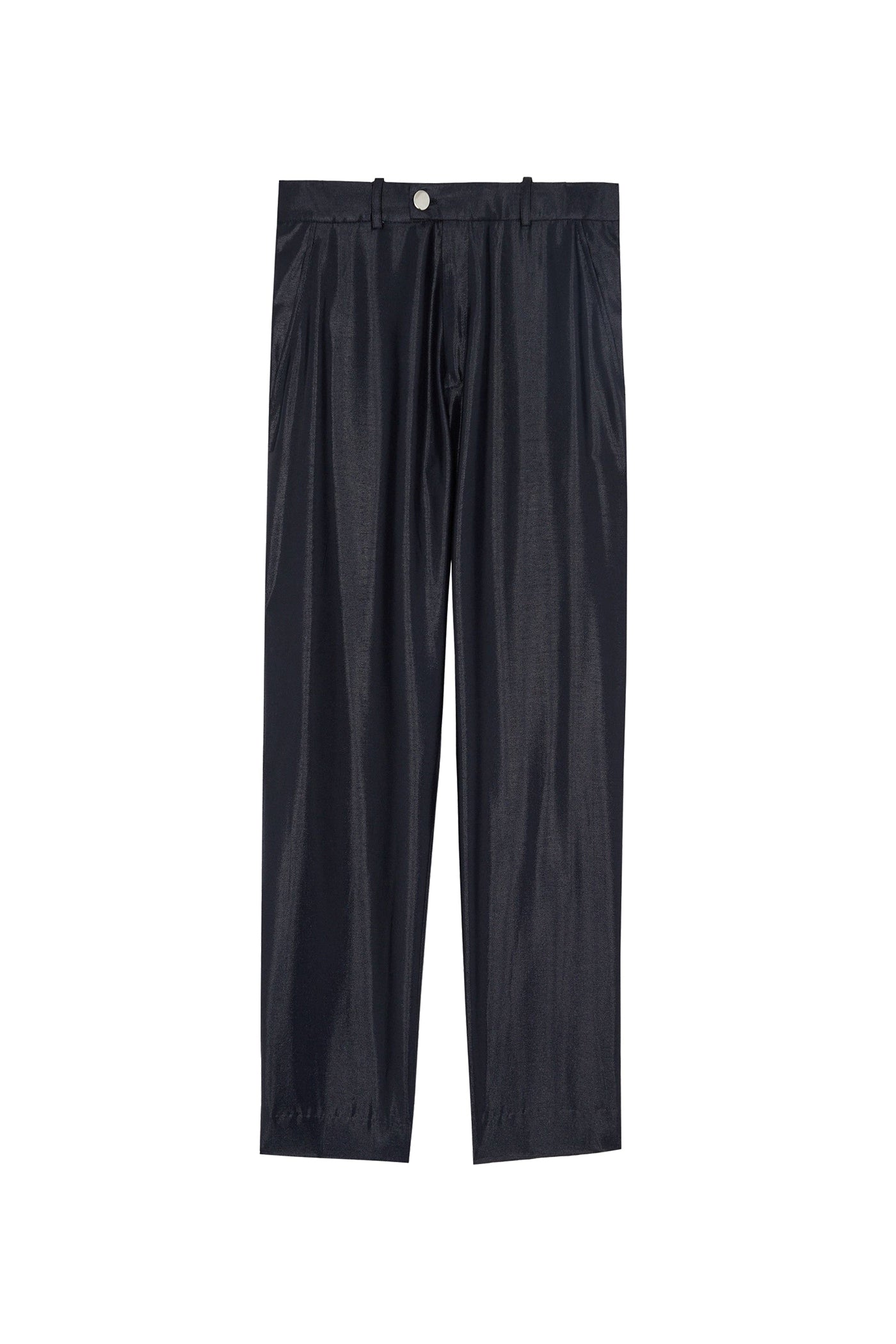 Janet trousers with lacquered effect - Navy